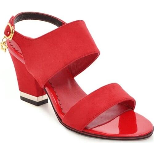Big Size 11 12 13 high heels sandals women shoes woman summer ladies open-toed Round head cingulate Thick with sandals