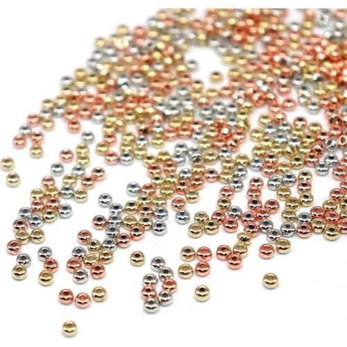 3mm 500/1000pcs Spacer Seed CCB Beads Jewelry Findings Needlework CCB Beading (not metal) Silver color Small round Loose Beads