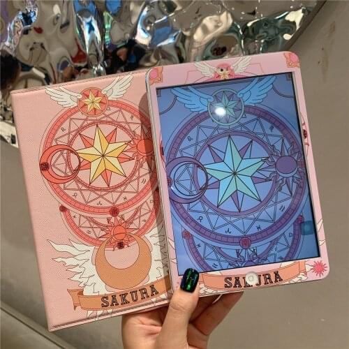 Card Captor Sakura iPad Case For iPad 2 3 4 Mini 1 2 3 4 5 Air 1 2 10.5 Pro 9.7 10.5 2017 2018 Leather Filp Tablet PC Cover