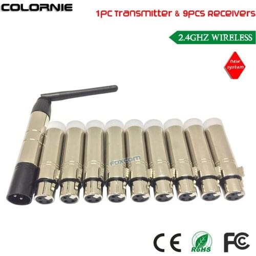 DHL Free Shipping 3pin DMX512 DMX Dfi DJ Wireless system Receiver or Transmitter 2.4G