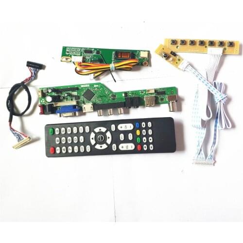 For LP171W01-A4K2/A4K3 T.V56 card board HDMI-Compatible VGA USB AV RF LVDS 1CCFL 30Pin LCD monitor keyboard+Remote+Inverter