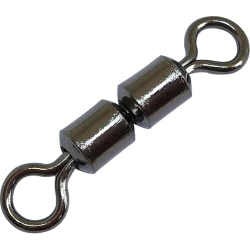 F2052 100pcs/lot High Speed Double Rolling Swivel Barrel Fishing Swivels FishingTackle Connector Accessories pesca