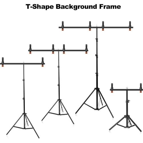 Photography Photo Studio Kit T-Shape Background Backdrop Stand Frame Props For Video Chroma Key Green Screen With Stand