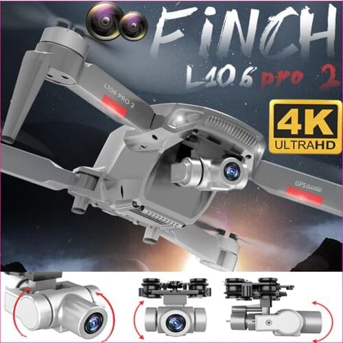 L106 pro2 switchable dual camera drone 4k profesional gps HD 5g WiFi stabilized two axis mechanical pan tilt drones with camera