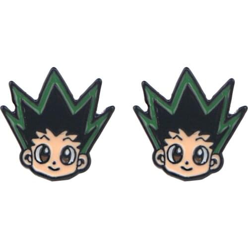 LT495 Japanese Anime HUNTER×HUNTER Earring for Women Stainless steel Earring Enamel Art Girl Stud Earrings Gifts