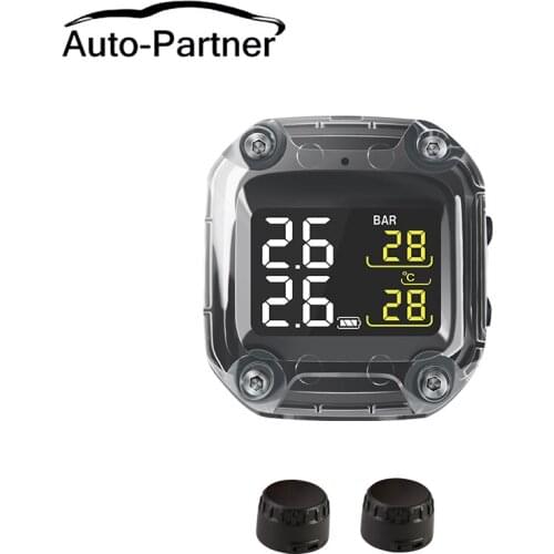 M3-C Wireless Motorcycle TPMS Real Tire Pressure Monitoring System Externe Universal 2 External Internal Sensors LCD Display