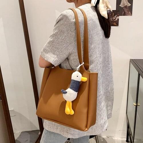 Fashion Shoulder Shopping Bag Retro Tote Women Totes Female designer Leather cute simpl large cheap handbags 2021 womens brand