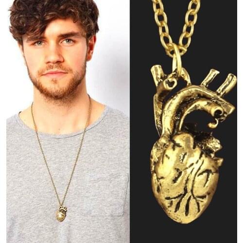Fashion Anatomia Heart Pendant Anatomy Jewelry Anatomical Heart Necklace Science Biology Necklaces For Women Men Friends Gifts