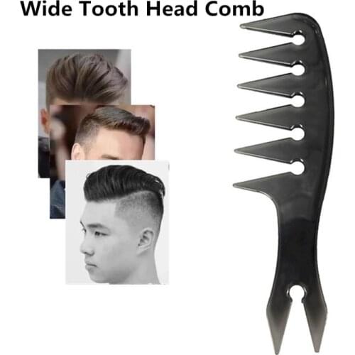 1Pcs Mens Oil Head Comb Back Wide Tooth Comb Hair Styling Styling Comb Fluffy Comb High Texture Comb Productos De Barberia