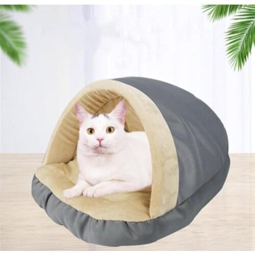 Soft Dog Nest PP Cotton Dog Kennel Winter Warm Pet Bed Cat Sleeping House Kitten Sleep Bag Nest Puppy Breathable Mat Indoor