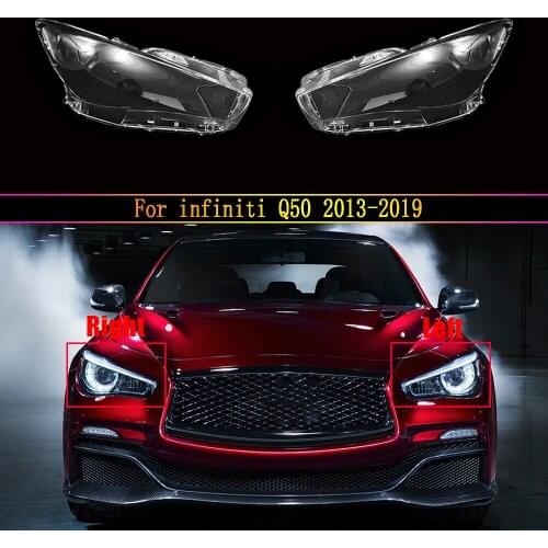 For infiniti Q50 2013 2014 2015 2016 2017 2018 2019 Headlamps Plastic Cover Lampshade Headlights Cover Glass Headlamp Shell