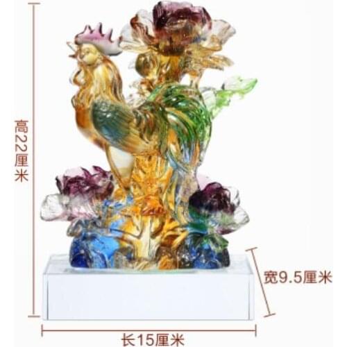 New Glass craft cornucopia feng shui living room office desk decoration
