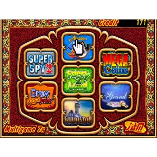 Casino Multigame 7X board(40-96%) casino game pcb Red Slot Game Board 7 in 1 poker games with 36 pin wires for gambling Machine