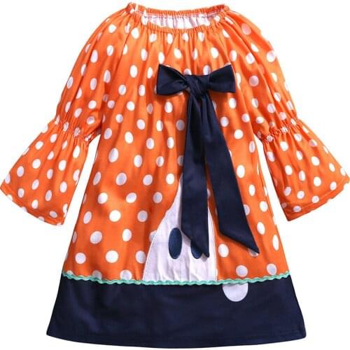 Princess Flower Girl Dress Halloween Pumpkin Costume Tutu Party Dress Clothes Winter Kids Dresses Long Sleeve 18M-6Y