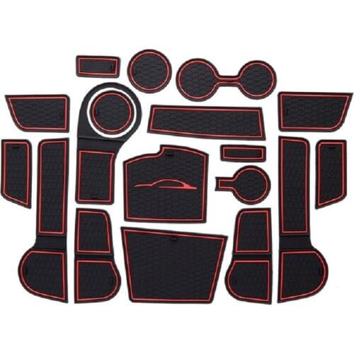 Suitable for Kia Rio 4 X-Line RIO 2017 2018 door gap pad interior door pad/roller coaster mat red/white/orange 18pcs