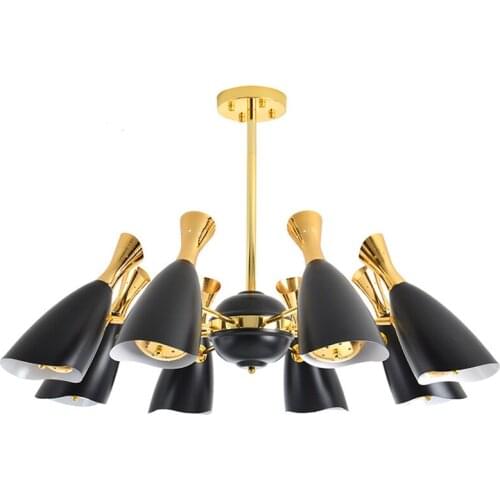 Nordic Luxury Modern Pendant Lamp For Dining Room 6 8 10 12 Heads Aluminum Hanging Lights Bedroom Hotel Home Decoration