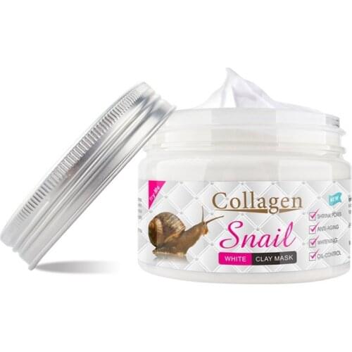 Snail Collagen Facial Masks Mud Moisturizing Oil Control Whitening Mask Shrink Pores Face Care Cleaning Mask 150g ZJ