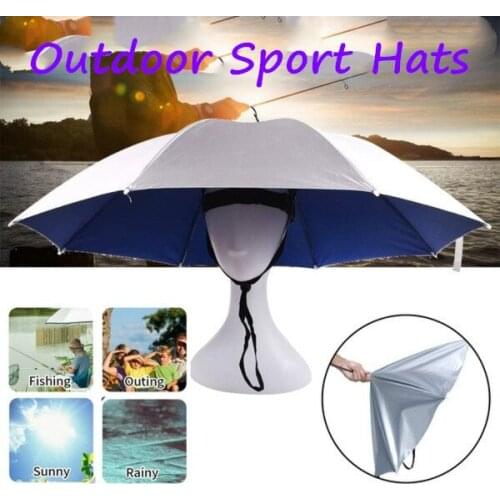 1PC Foldable Headwear Umbrella Hats Hands Free for Fishing Outdoor Sport Hats