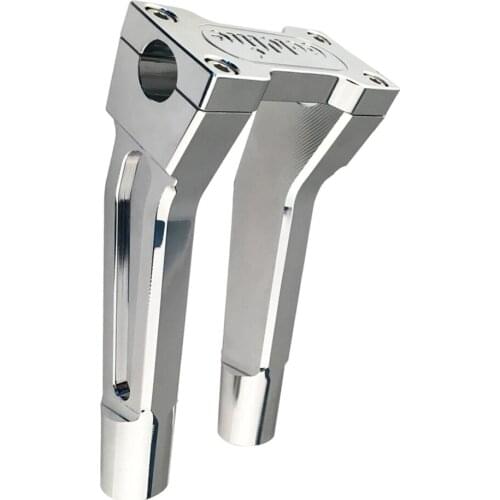 Universal CNC 8" Inch HandleBar Riser Mount Higher Clamp Adapter Chrome