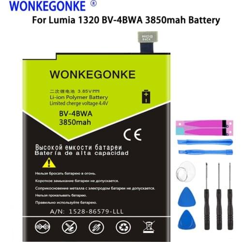 WONKEGONKE BV-4BWA BV 4BWA BV4BWA Mobile Phone battery Li-Polymer For Nokia Lumia 1320 Lumia1320 Batteries Bateria