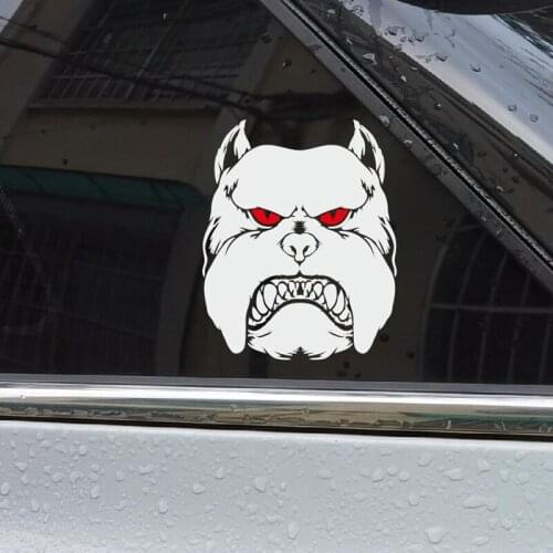 XY Funny Dog Bulldog Pit Bull Car Sticker Vinyl Decal Rear Windshield Side Window 13.6CMX11CM