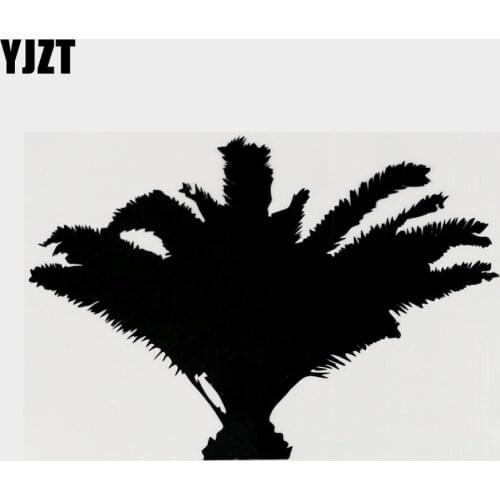 YJZT 14.6CM×10CM Fashion Plant Tree Vinyl Car Sticker Decal Black/Silver Car-styling 18B-0215
