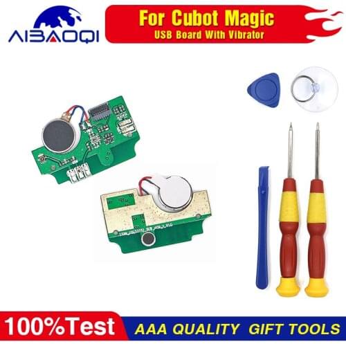 USB Plug Port Charge Board+Motor Vibrator+Microphone For Cubot Magic Phone Perfect Replacement Parts Free Tools