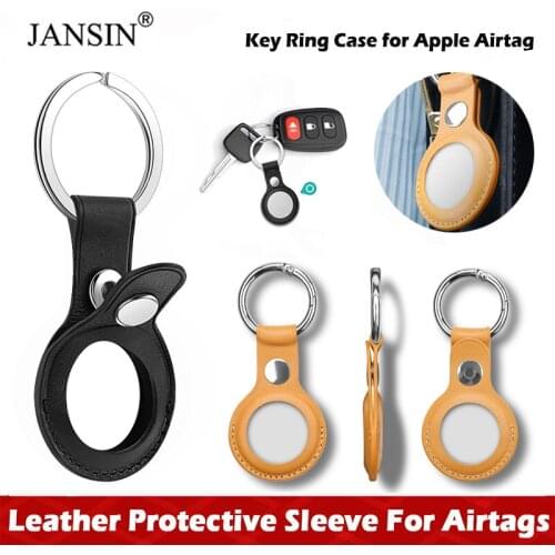 PU Leather Protector Caser For AirTags With Buckle for Apple AirTags Locator Tracker Anti-lost Device Keychain Cover for AirTags