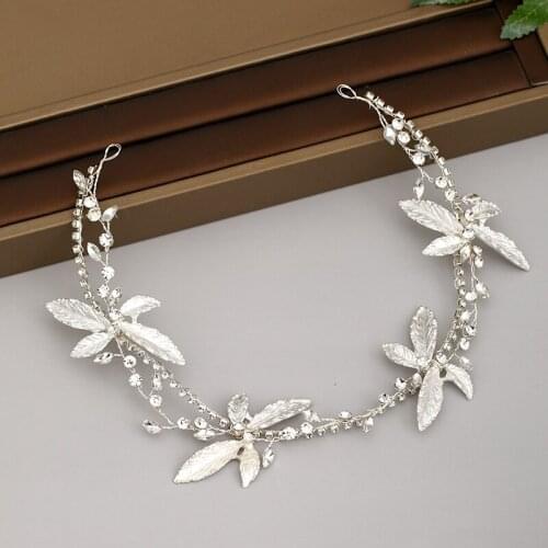 Fashion Crystal Headbands Butterfly Handmade Rhinestone Hairbands Bridal Women Headpiece Wedding Tiaras Hair Ornaments Party