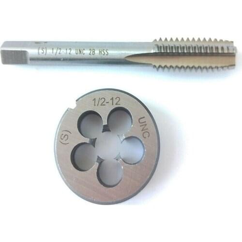 1PC 1/2-12 Tap + 1pc 1/2-12 Die UNC British US Made Right Hand Taper