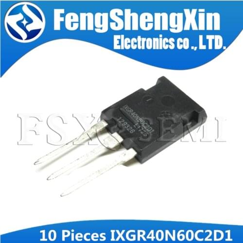 10pcs IXGR40N60C2D1 TO-247 40N60C2D1 TO247 IXGR40N60 TO-3P 40N60 HiPerFASTTM IGBT ISOPLUS247TM C2-Class High Speed IGBTs