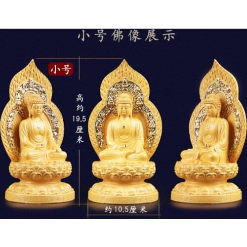 19CM TALL # Greco-Buddhist HOME OFFICE efficacious Protection # Southeast Asia GOLDEN the Medicine Buddha statue-FREE SHIP