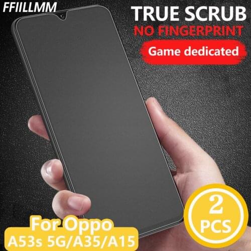 2Pcs/lot Matte Tempered Glass For Oppo A53s 5G A35 A31 Anti blue Light Screen Protectors For Oppo A15 A12 A9 A9x A5 A5s A1k Film