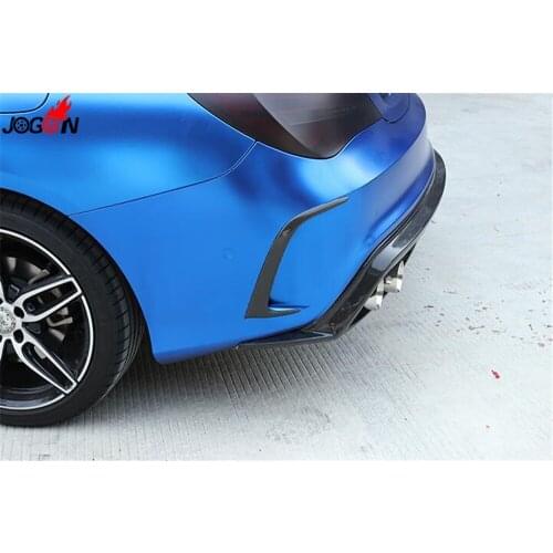 Carbon Fiber Rear bumper Vent Splitters For Benz CLA Class W117 C117 CLA220 CLA250 CLA45 2016 2017 Side decoration Accessories