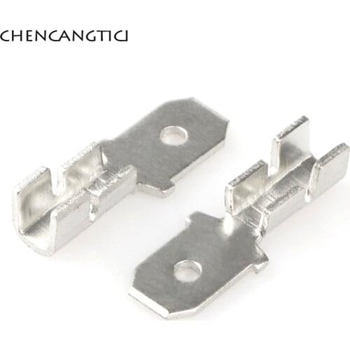 50 Pcs Automotive Insert 250 Terminal Copper Splices Wire Connector 6.3 MM Series Crimp Pins DJ615A-6.3A G190