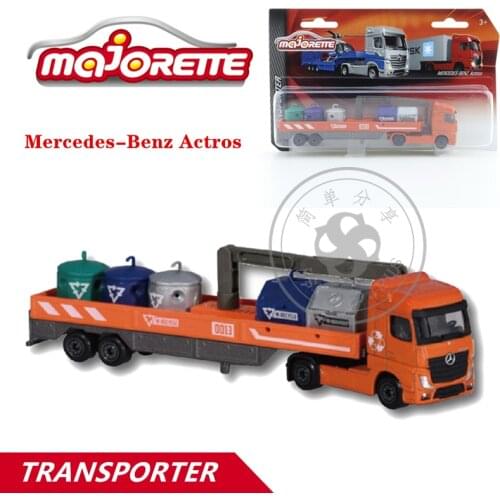 Majorette 1/64 Transporters Series Mercedes-Benz Actros Car Hot Pop Kids Toys Motor Vehicle Diecast Metal Model