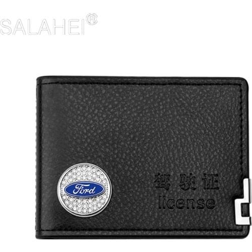 Car Goods Driving Documents Holder Wallet Card For Ford Focus 2 3 4 MK2 MK3 Fiesta Mondeo Escape Kuga EcoSport Edge Kuga FUSION