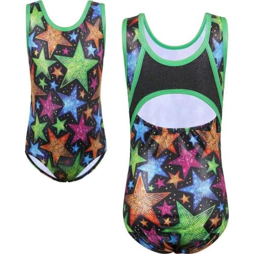 BAOHULU Gymnastics Leotards for Girls Sparkle Athletic Clothes Activewear One Piece Sleeveless Practice Ballet Dance Bodysuit