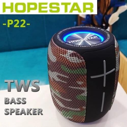 HOPESTAR P16 Mini Portable Wireless Bluetooth Speaker IPX6 Waterproof Subwoofer Soundbar Bass Column Support TF card AUX USB FM
