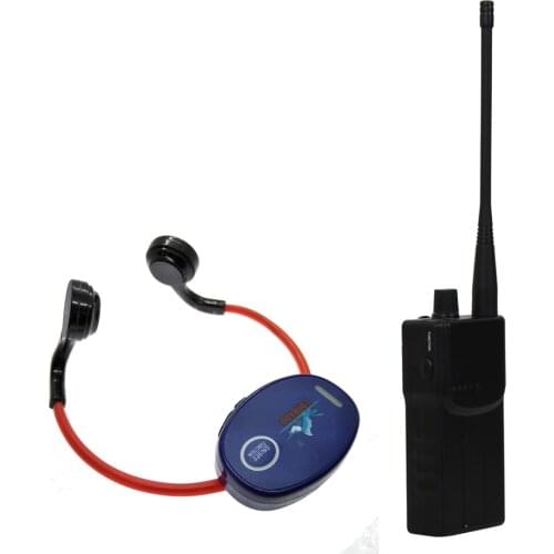 Wireless Swimming Teaching Device Bone Conduction Headphone with 1 Walkie Talkie 10 Waterproof Headphone Receivers+1 Microphone