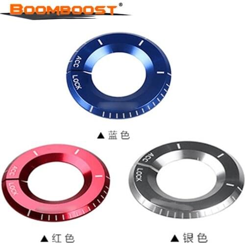 BoomBoost best selling 3 colors LED Ignition Switch cover Ring key ring decoration stickers FOR Benz a class C GLA C260L