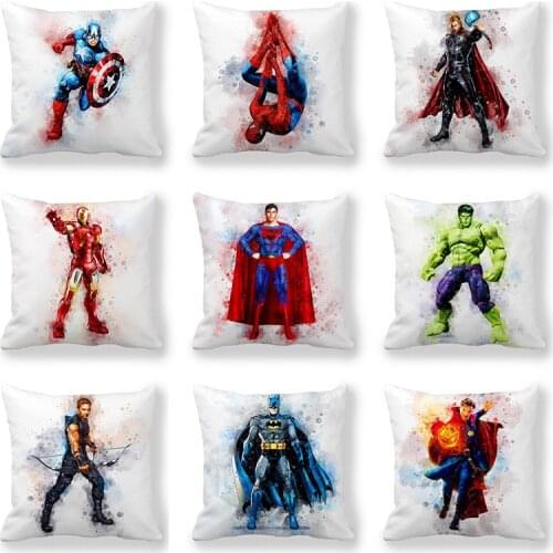 Disney Cartoon Marvel Heroes boiys Cushion Cover Home Decoration Fairy Tale Princess Hero Heroine Cushion Cover Pillowcase