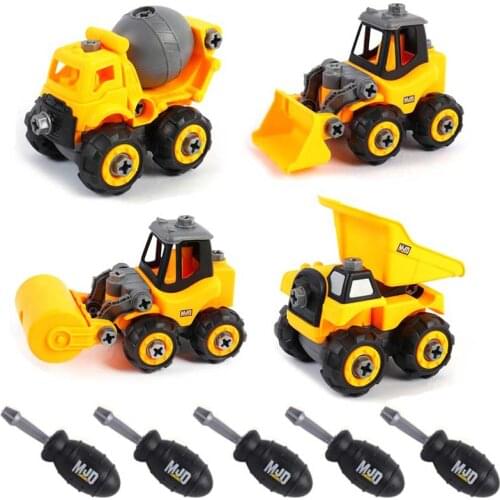 Excavator Dump Truck Toy for Kids Mini Inertial Construction Vehicle Movable Joints Bulldozer Digger Model Children Gift