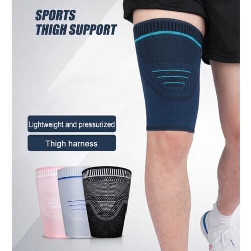 1pc Legwarmers Women Men Soft Breathable Anti-sweat Anti-slip Compression Thigh Protector Upper Leg Cover Knee Pads Sportswear