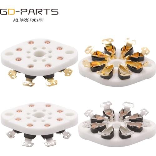 Panel Chassis Mount 8Pin K8A Octal Ceramic Tube Socket Base For KT88 EL34 6SN7 5AR4 GZ34 5881 6V6 5U4G 6550 274B 6SJ7 6CA7