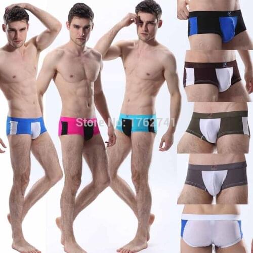 Fashion Men Underwear Pouch Breathability Mini Boxer Hip Smooth Shorts Erkek Boxer Ropa Interior Para Hombre
