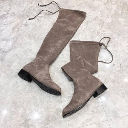 Fashion suede over knee thigh high boots slim street style women boots