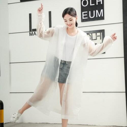 Rain Thickened Light Raincoat Mens and Womens Fashion Poncho Hiking Transparent Raincoat