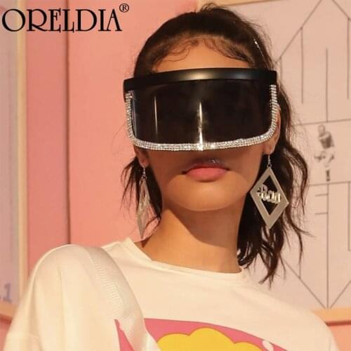 Brand Design Oversized Goggle Sunglasses Women Men Luxury Big Frame Mask Mirror Eye Protection Silver Glasses Shade UV400 Gafas