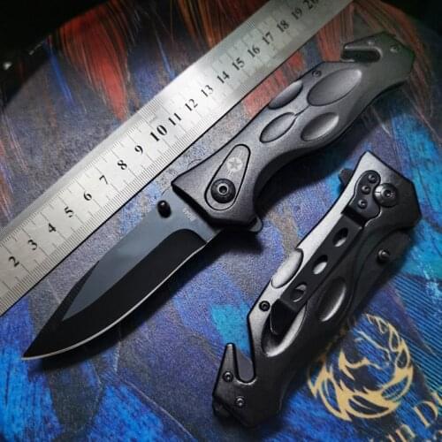 Outdoor 440C Hunting Folding Knife High Hardness Camping Survival Knives Pocket EDC Jungle Multi Tool